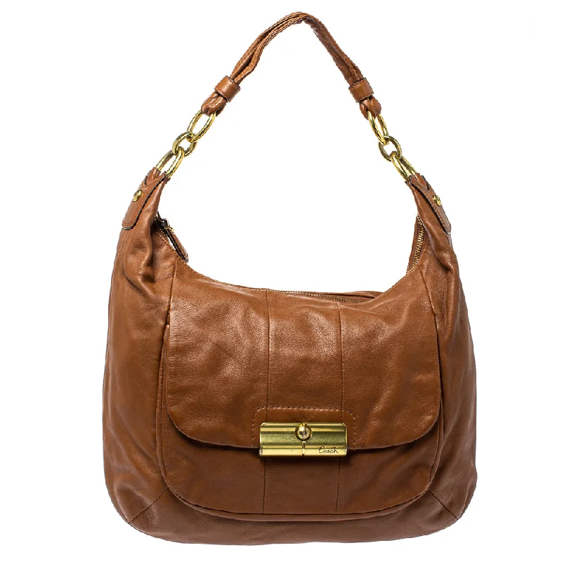 Brown Leather Kristin Hobo