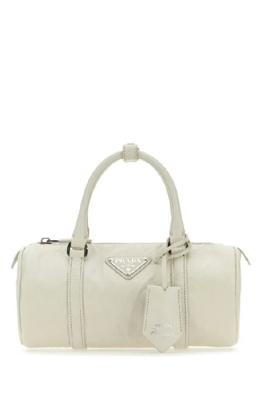 Prada Women White Leather Small Handbag