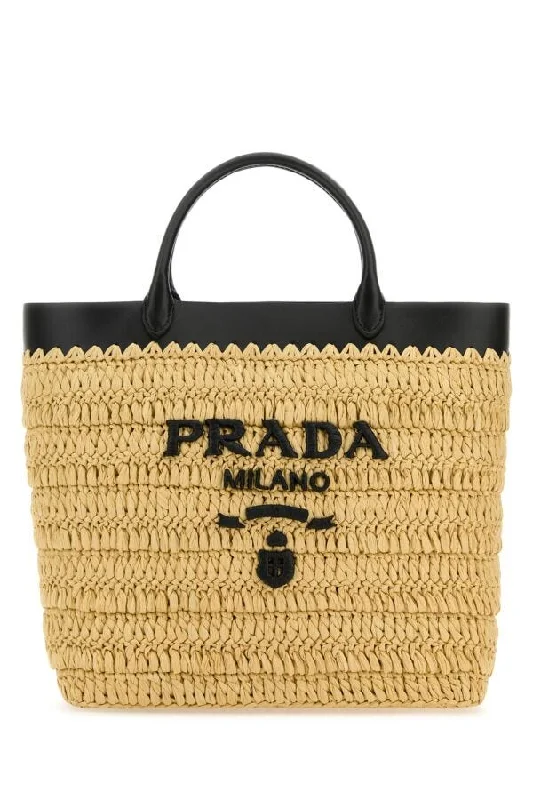 Prada Women Raffia Handbag