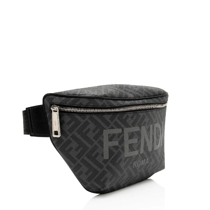 Fendi Coated Canvas FF Belt Bag (SHF-AeWxPp)