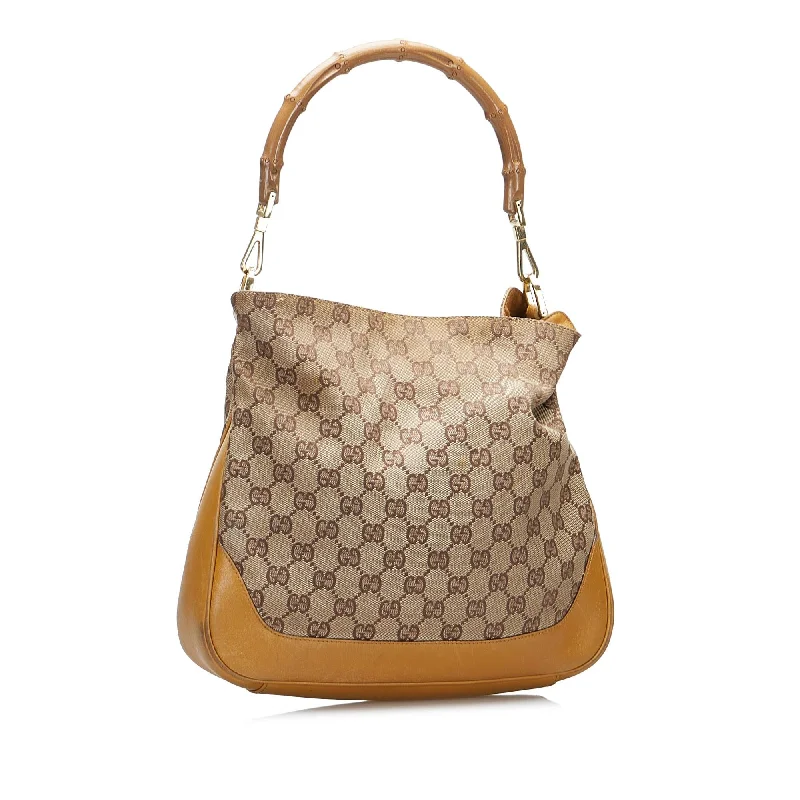 Gucci Bamboo GG Canvas Web Satchel (GPZYZn)