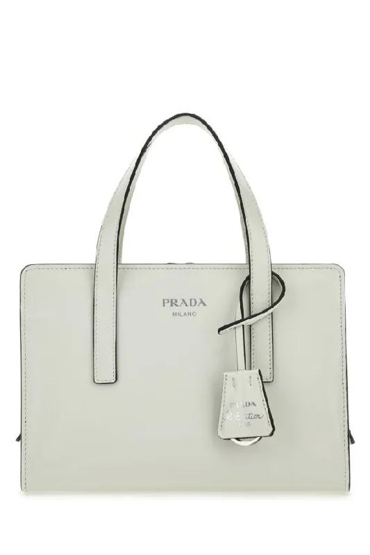 Prada Women Ivory Leather Re-Edition 1995 Handbag