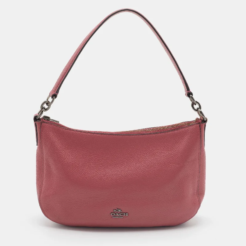 Pink Leather Chelsea Hobo