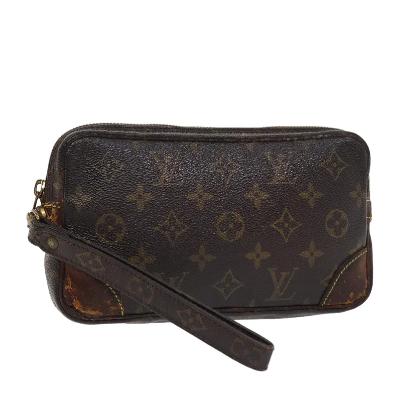 LOUIS VUITTON Monogram Marly Dragonne PM Clutch Bag M51827 LV Auth mr411