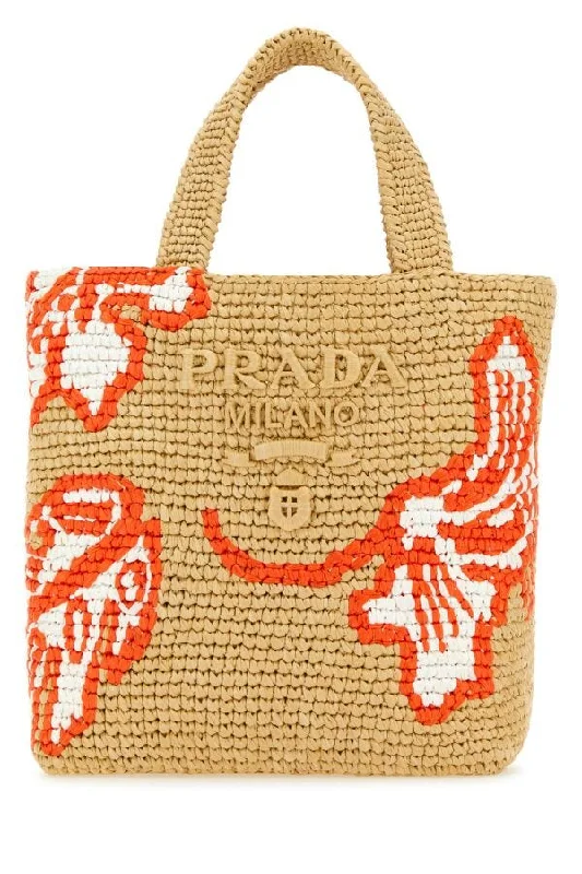 Prada Women Raffia Handbag