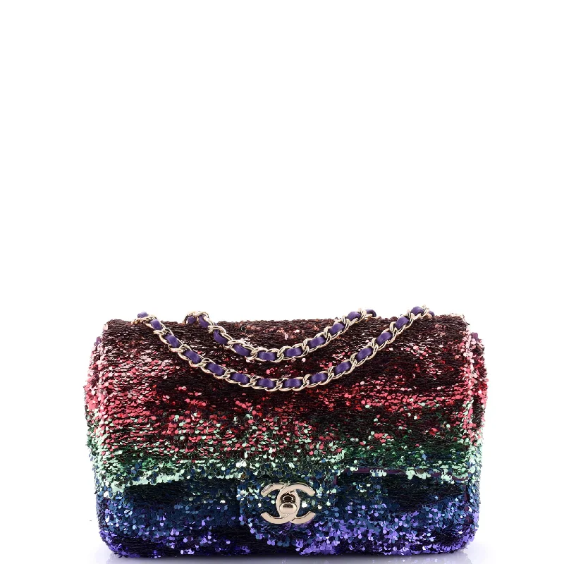 CC Flap Bag Shaded Sequins Mini