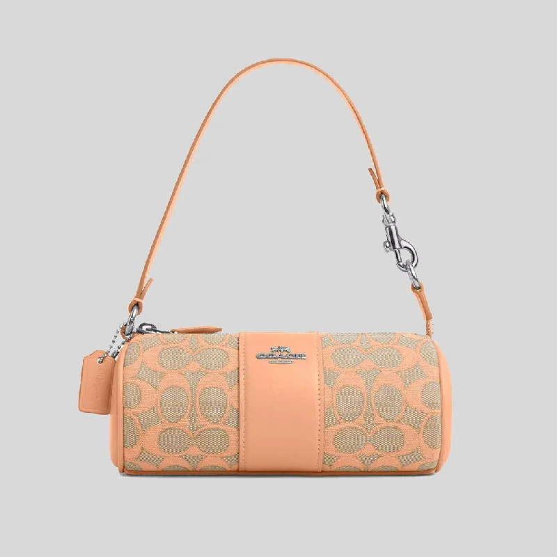 COACH Nolita Barrel Bag In Signature Jacquard Faded Blush CU003