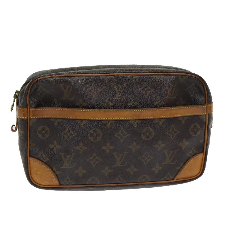 LOUIS VUITTON Monogram Compiegne 28 Clutch Bag M51845 LV Auth 86214