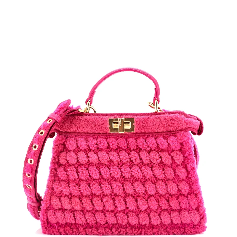 Peekaboo ISeeU Bag Woven Shearling Small