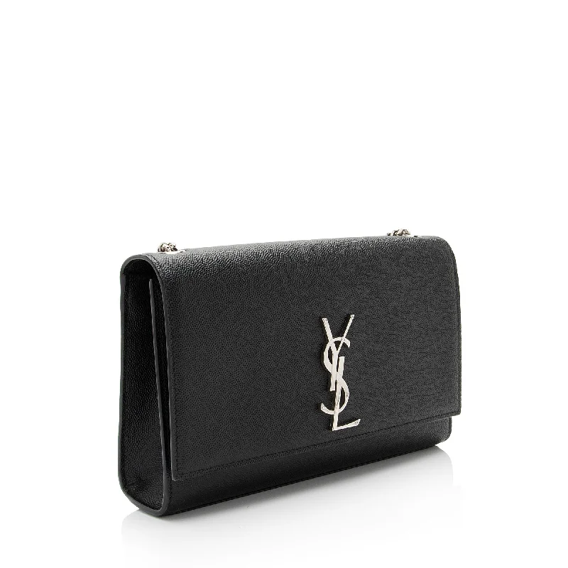 Saint Laurent Grain de Poudre Monogram Kate Medium Shoulder Bag EiaKZL