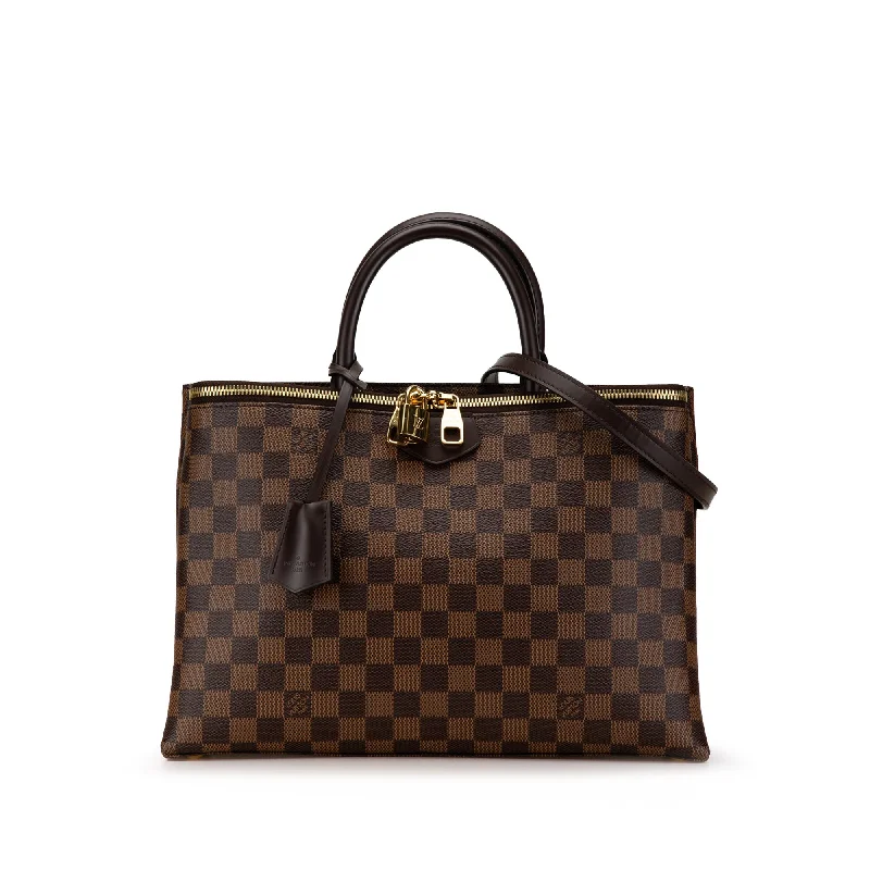 Brown Louis Vuitton Damier Ebene Brompton Satchel