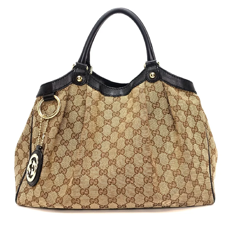 Sukey Monogram Canvas Medium Tote Bag