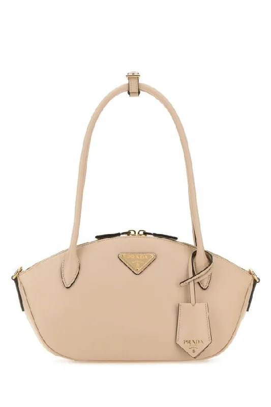 Prada Women Light Pink Leather Small Handbag