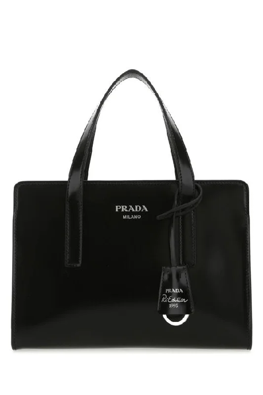 Prada Women Black Leather Re-Edition 1995 Handbag