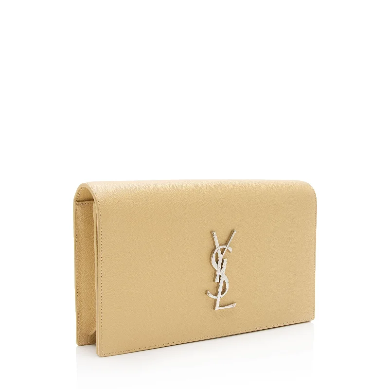 Saint Laurent Grain de Poudre Monogram Kate Clutch y0Ya4u