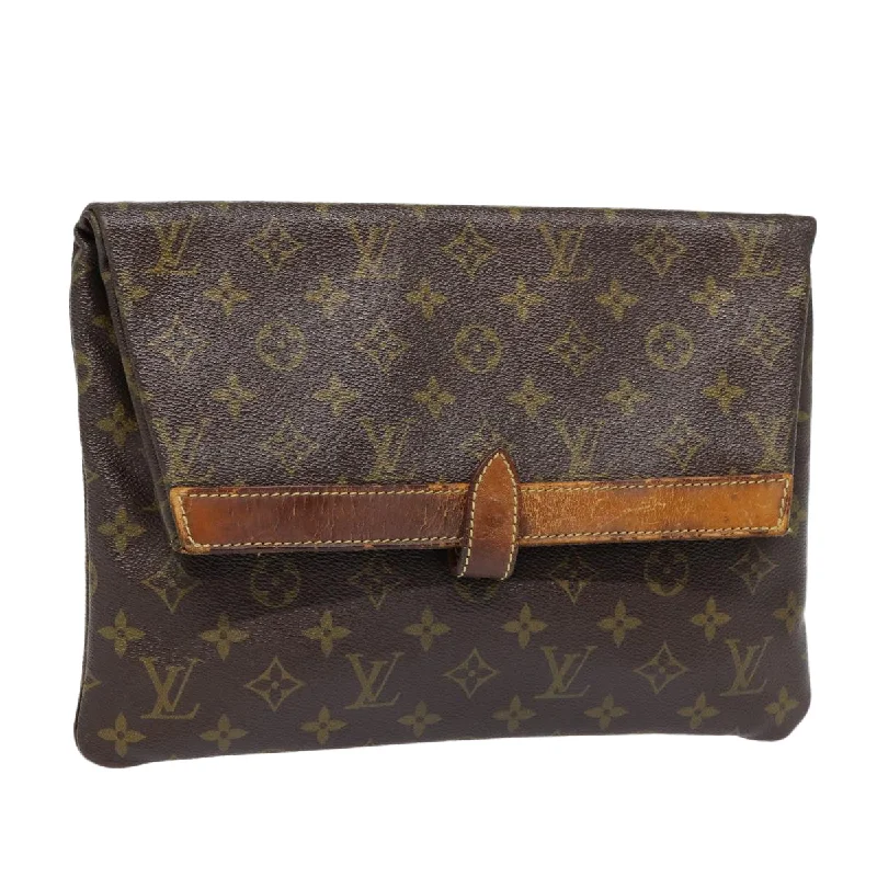 LOUIS VUITTON Monogram Pochette Priant Clutch Bag M51805 LV Auth 87919