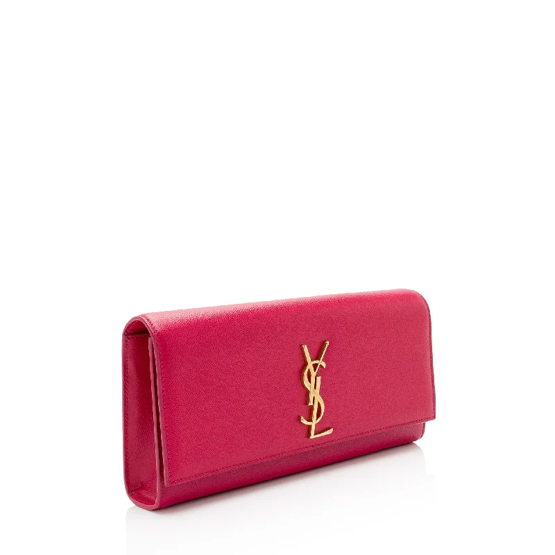 Saint Laurent Grain de Poudre Monogram Kate Clutch 8lVtTP