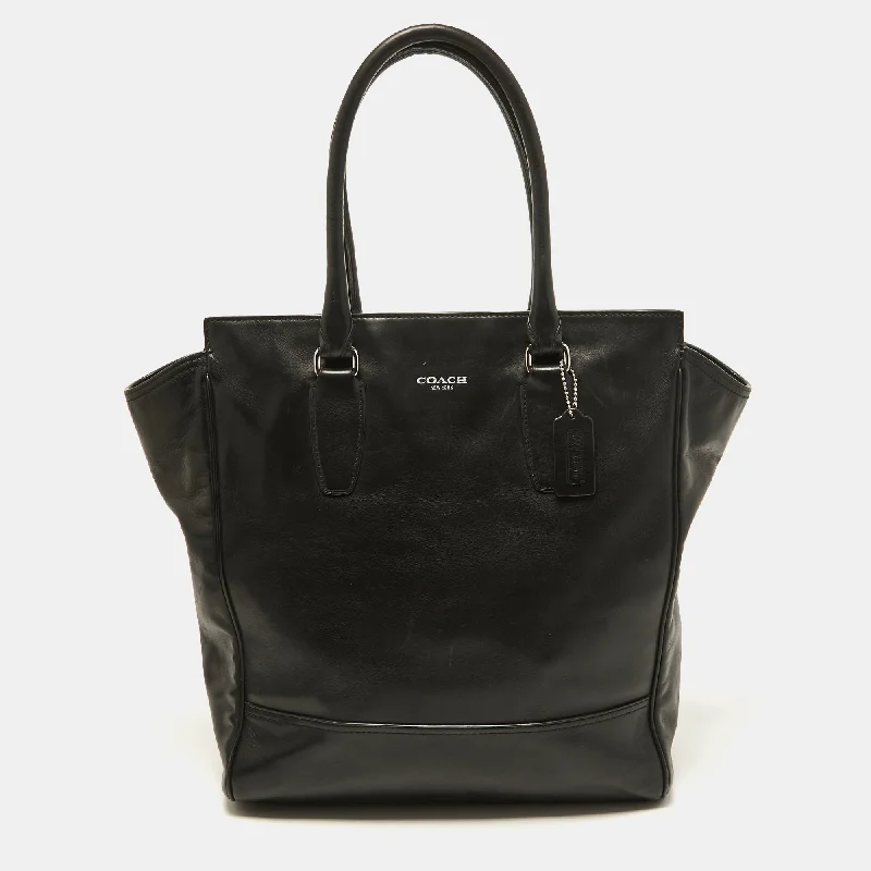 Black Leather Tanner Tote