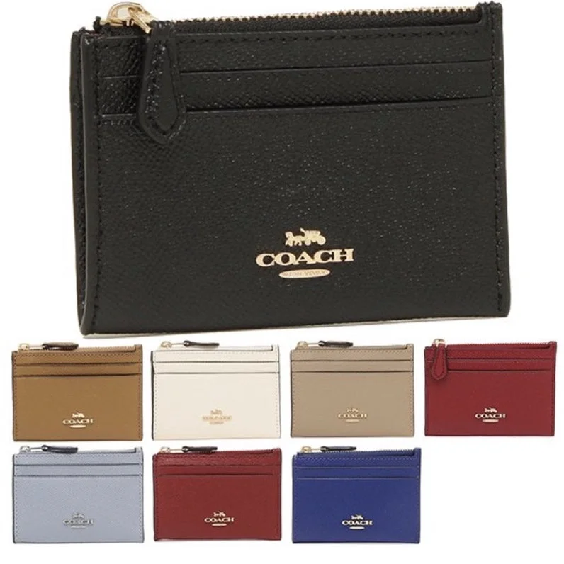 Coach 88250 Small Card Keyholder Leather Signature Key Ring