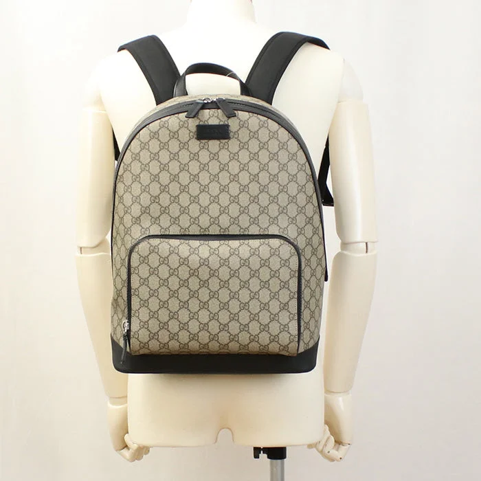 GUCCI 406370 Backpack GG Supreme canvas Backpack PVC beige unisex