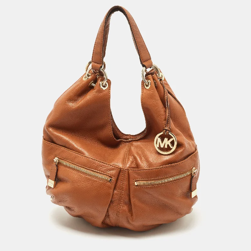 Michael Kors Brown Soft Leather Large Layton Hobo