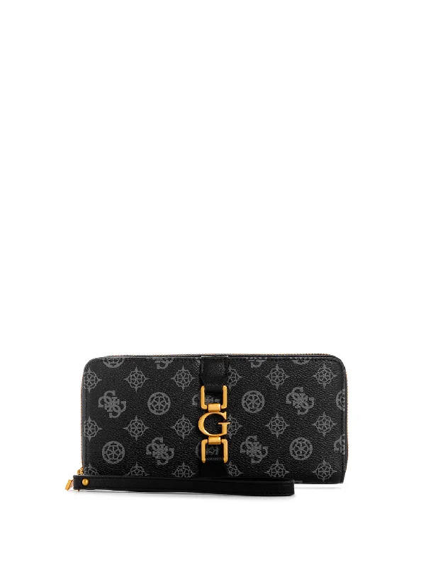 Black Briana Logo Large Wallet