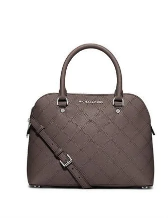 Michael Michael Kors Cindy Medium Quilted Saffiano Dome Satchel