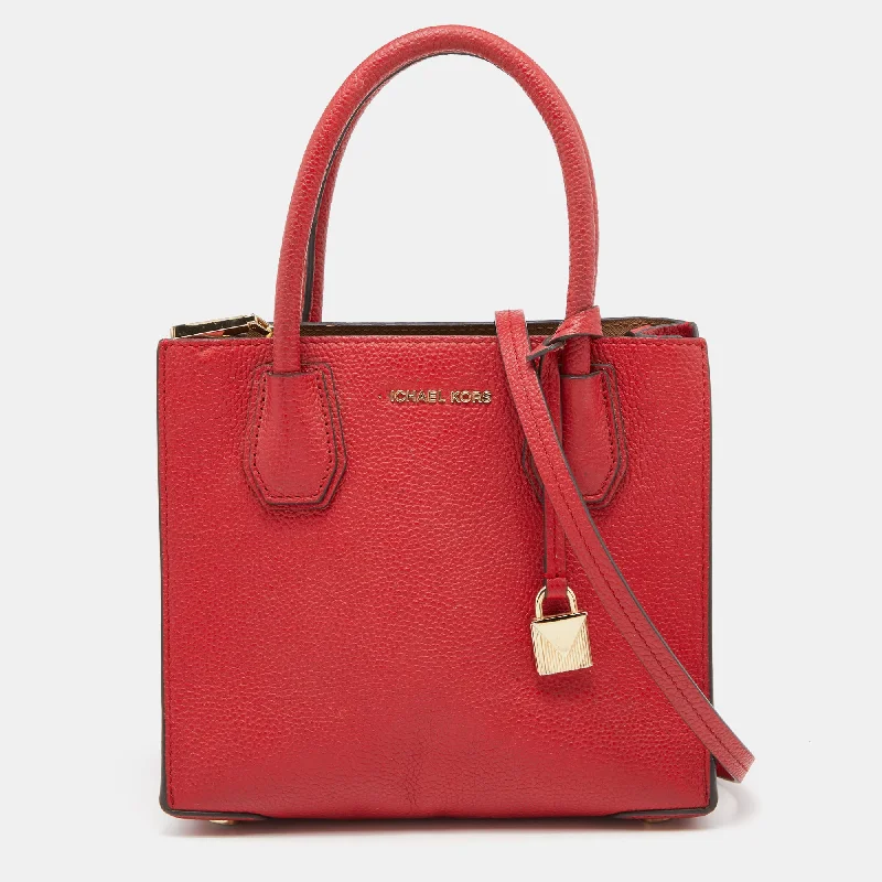 Red Leather Mini Mercer Tote