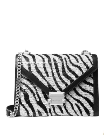 Michael Michael Kors Sequin Zebra Whitney Shoulder Bag