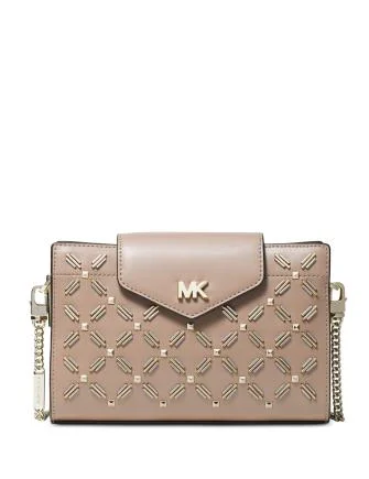 Michael Michael Kors Floral Stitched Crossbody Clutch