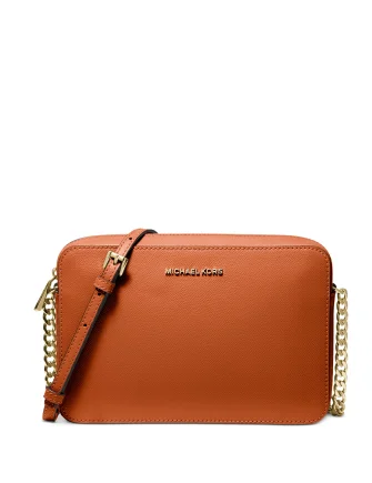 Michael Michael Kors Jet Set East West Crossgrain Leather Crossbody