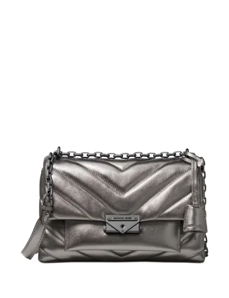 Michael Michael Kors Cece Chevron Quilted Metallic Leather Crossbody