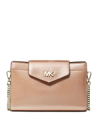 Michael Michael Kors Crossgrain Leather Crossbody Clutch