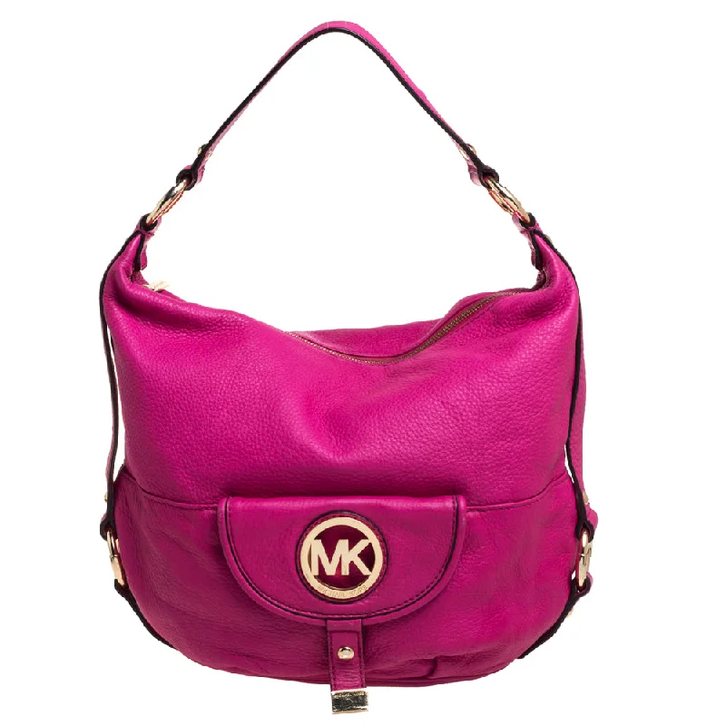 Fuchsia Leather Fulton Hobo