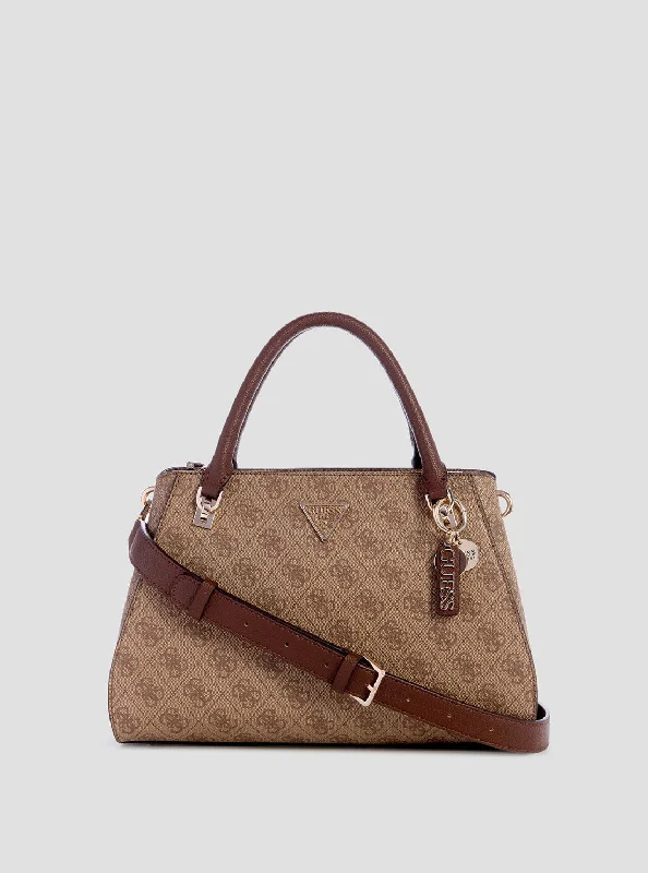 Brown Logo Noelle Satchel Bag