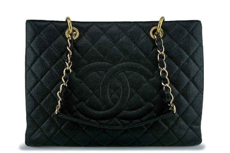 Chanel Black Caviar Classic Grand Shopper Tote GST Shopping Bag GHW