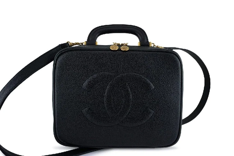 Chanel Black Caviar Classic Vanity Case Bag