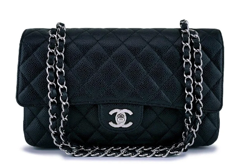 Chanel Black Caviar Medium Classic Double Flap Bag SHW