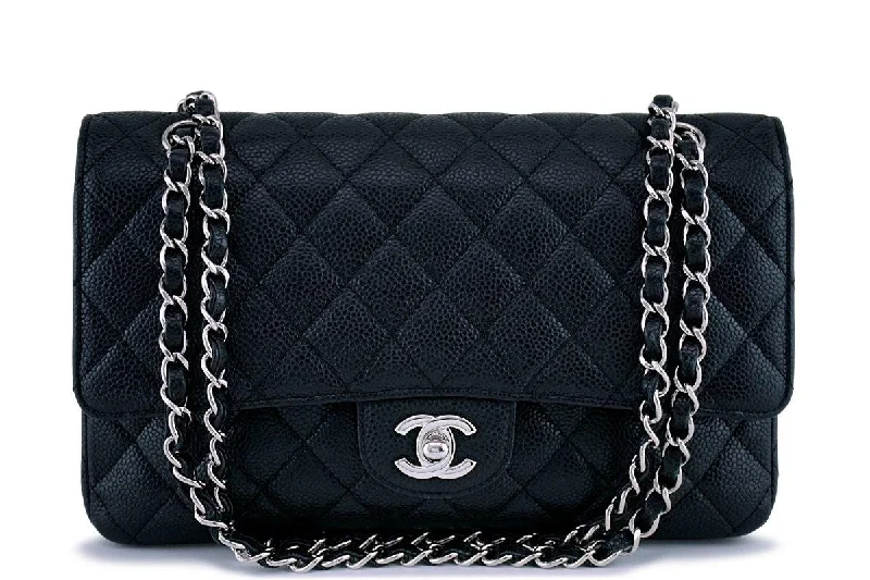 Chanel Black Caviar Medium Classic Double Flap Bag SHW