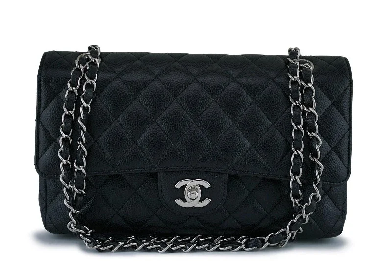 Chanel Black Caviar Medium Classic Double Flap Bag SHW