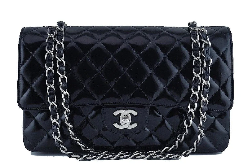 Chanel Black Patent Medium Classic 2.55 Double Flap Bag