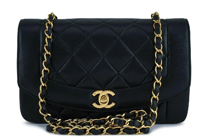 Chanel Black Vintage Quilted Classic "Diana" Shoulder Flap Bag