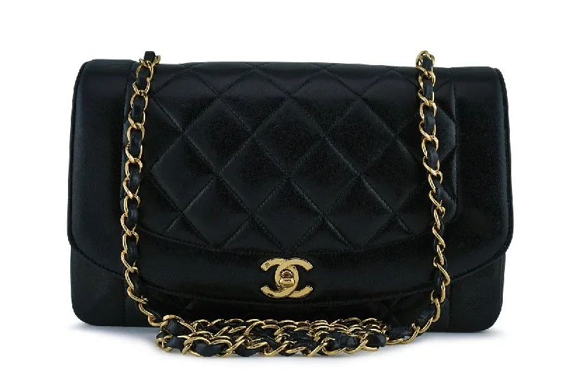 Chanel Black Vintage Quilted Classic "Diana" Shoulder Flap Bag