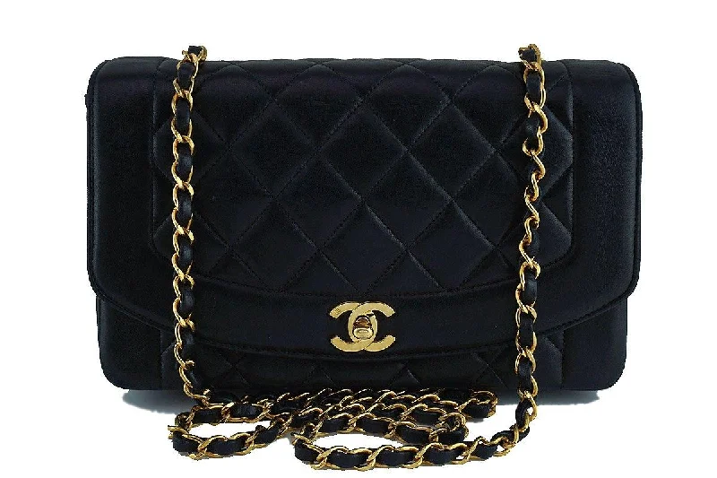 Chanel Black Vintage Quilted Classic "Diana" Shoulder Flap Bag