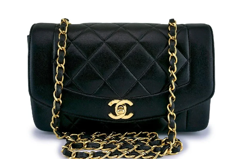 Chanel Black Vintage Quilted Classic "Diana" Shoulder Flap Bag