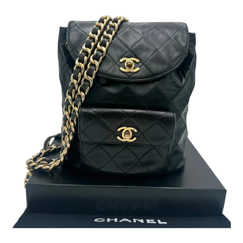 CHANEL Lambskin Quilted Duma Backpack