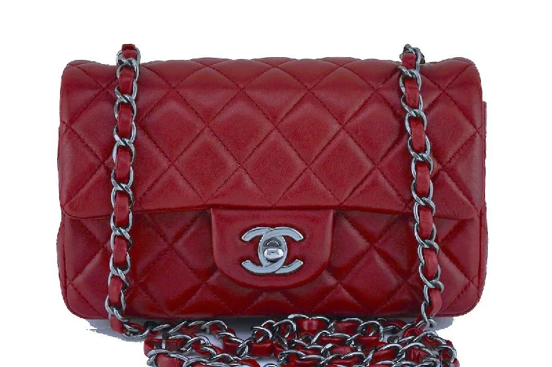 Chanel Red Classic Quilted Rectangular Mini 2.55 Flap Bag