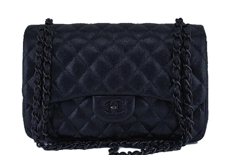 Chanel So Black Jumbo 2.55 Classic Double Flap Bag