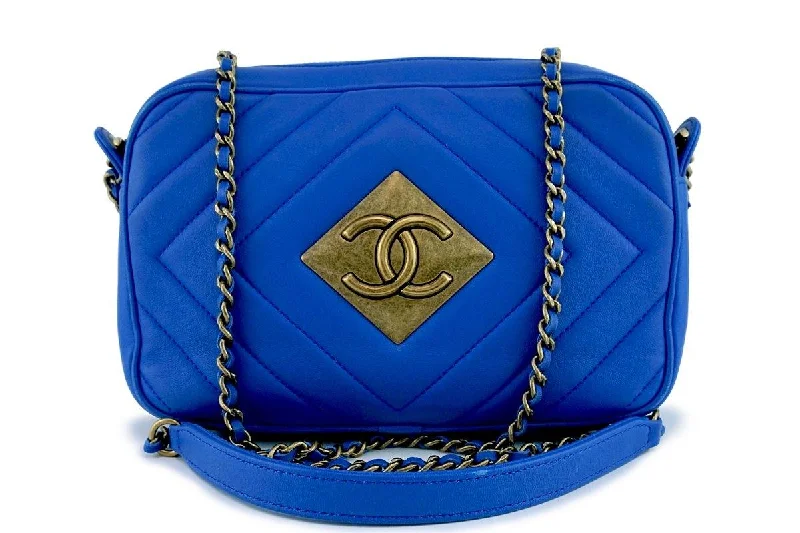 Chanel Turquoise Blue Timeless Classic Camera Case Bag