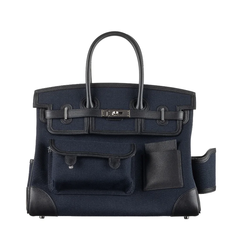 Hermès 35cm Birkin Cargo Bleu Marine PHW